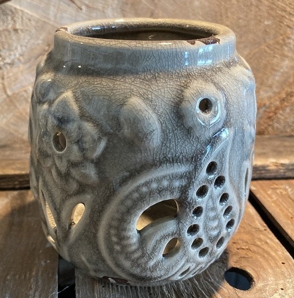 RIVERDALE Kaarsenhouder/windlicht, Vintage Grey Nieuw, 10 cm, -, Nieuw, Ophalen of Verzenden
