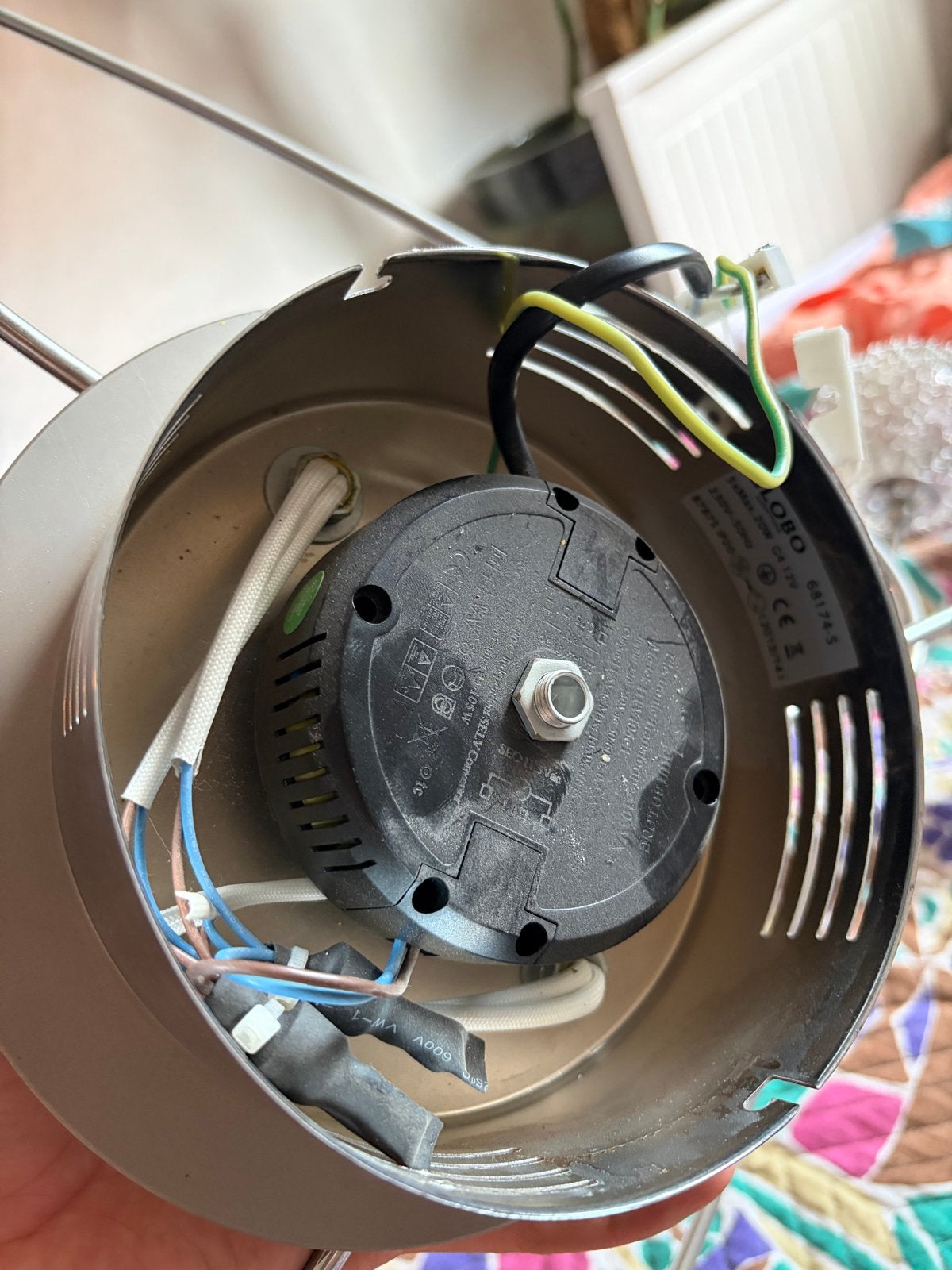 Globo plafondlamp met 5 draadbollen, Ophalen, Gebruikt, Metaal, Overige fittingen