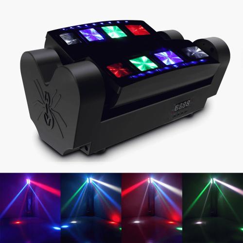 DJLicht Mini Spider 80W 8 LEDs RGBW 4 in 1, Geluidgestuurd, ., Nieuw, Ophalen of Verzenden