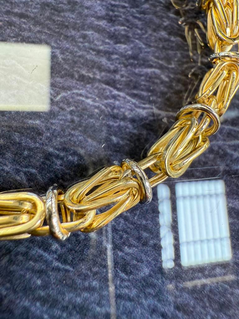 Prachtige 14 karaats gouden monte carlo armband, Ophalen of Verzenden, Nieuw, Goud