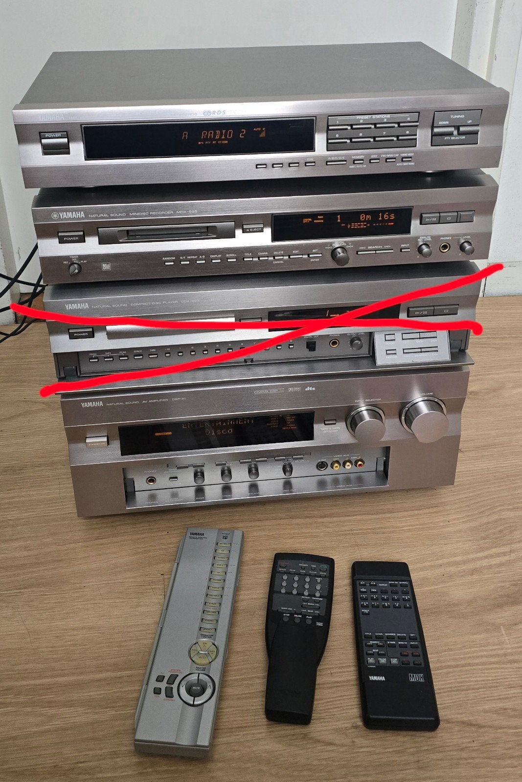 Yamaha Hifi Set: Tuner, MD-speler Receiver, Ophalen of Verzenden, Zo goed als nieuw, Overige merken