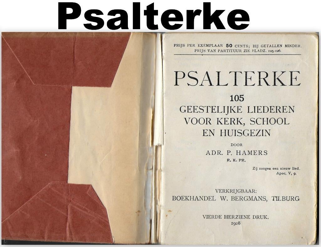 Boekje - Psalterke uit 1928 - 105 Geestelijke liederen, Verzenden