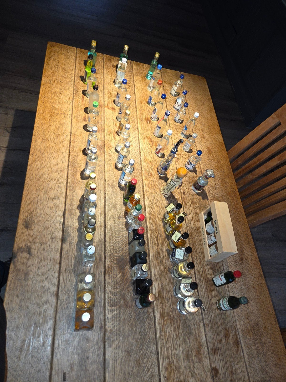 Grote collectie miniatuur drankflesjes, Verzamelen, Ophalen, Zo goed als nieuw