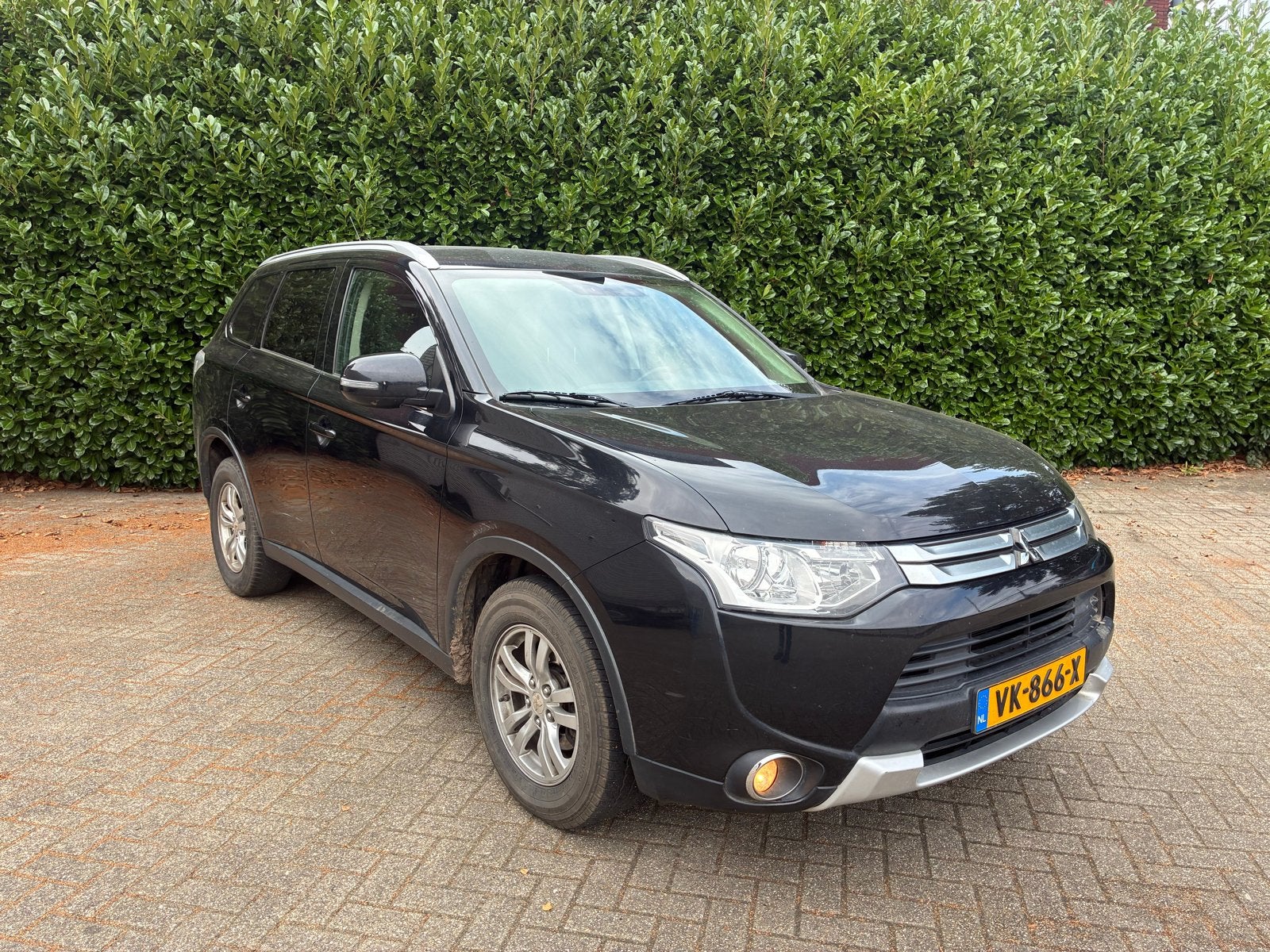 Mitsubishi Outlander 2014 2.2 diesel EXPORT, Auto's, Euro 5, 2268 cc, Zwart, Leder en Stof