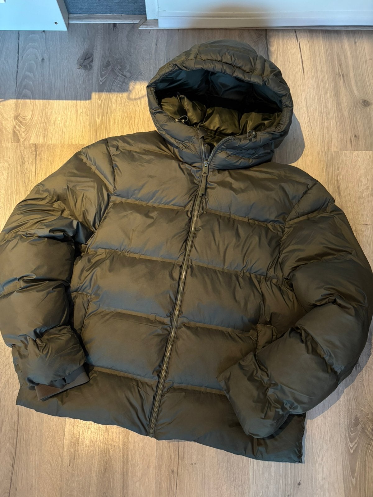 Donker groene puffer jas zara, Ophalen of Verzenden, Zo goed als nieuw, Maat 52/54 (L), Groen