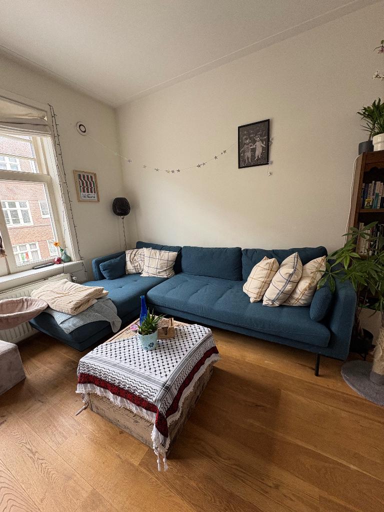 Made Harlow corner sofa – Orleans blue – corner left, Huis en Inrichting, Banken | Sofa's en Chaises Longues, Ophalen, Zo goed als nieuw