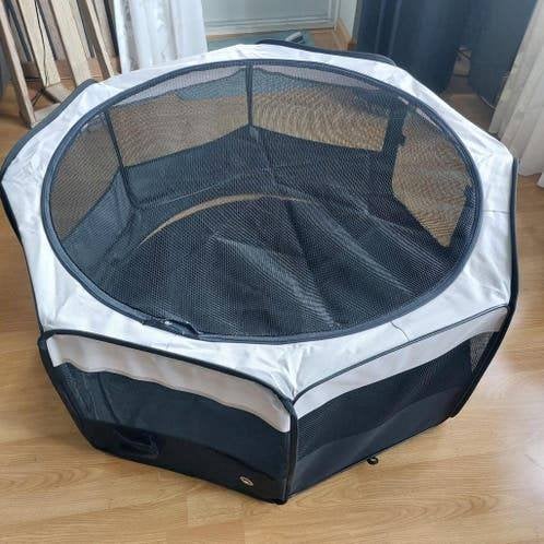 Flamingo Smart Top Opvouwbare Puppyren,Grijs/Zwart, Ophalen of Verzenden