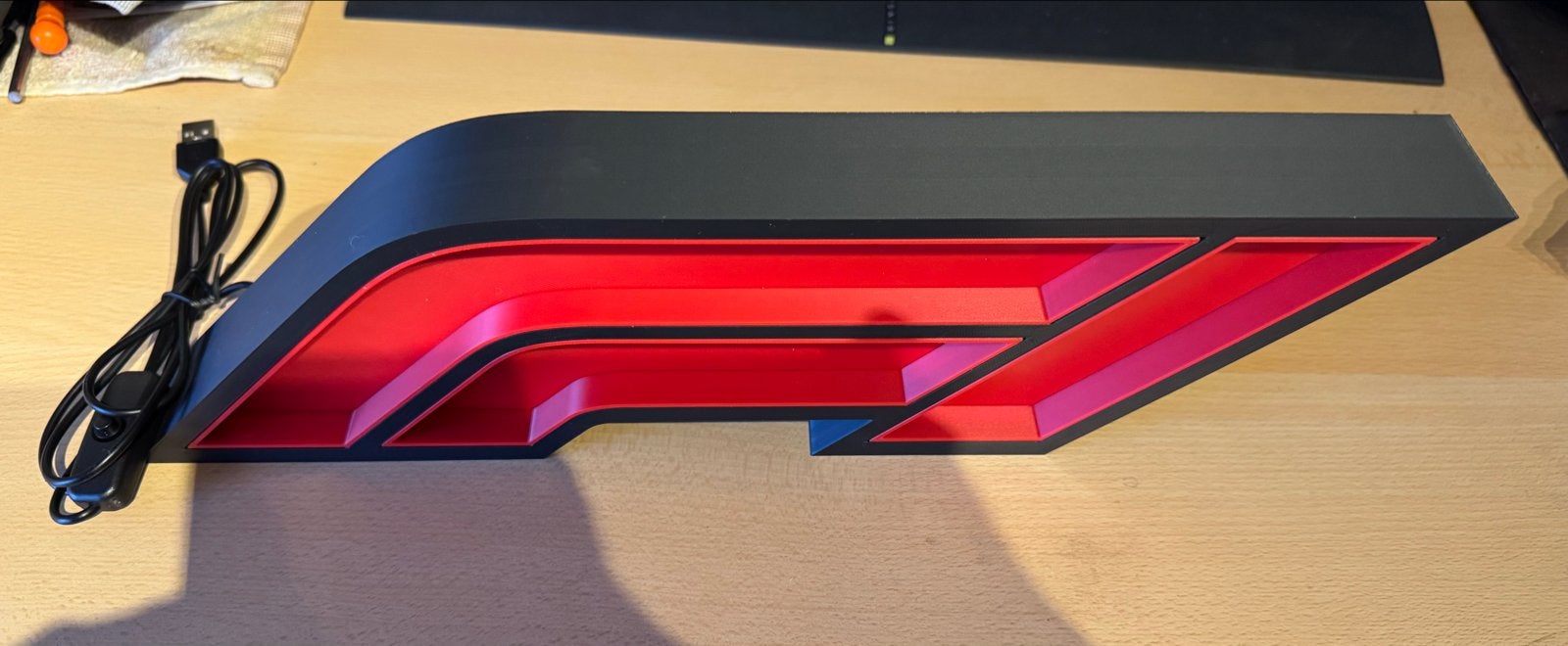 Formule 1 LED Lamp met Schakelaar - F1 Logo Verlichting, Verzenden, Nieuw, Lichtbak of (neon) lamp