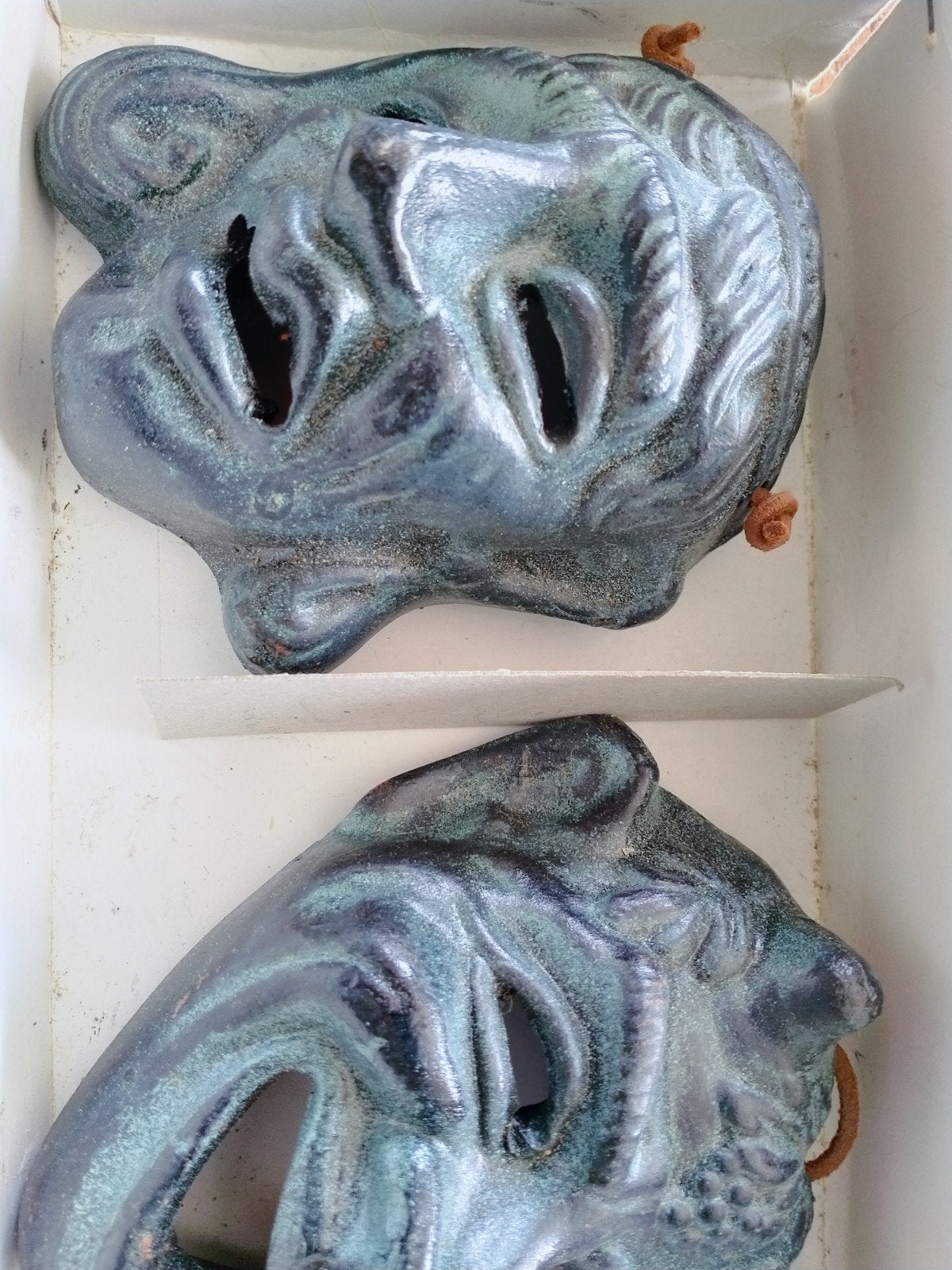 Set van 2 Vintage griekse Maskers - Decoratief, Ophalen of Verzenden