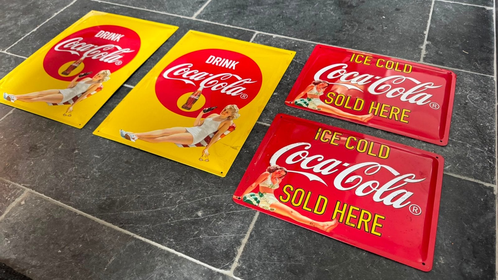 Coca-Cola Emaille Bordjes - Vintage Reclameborden, Ophalen of Verzenden