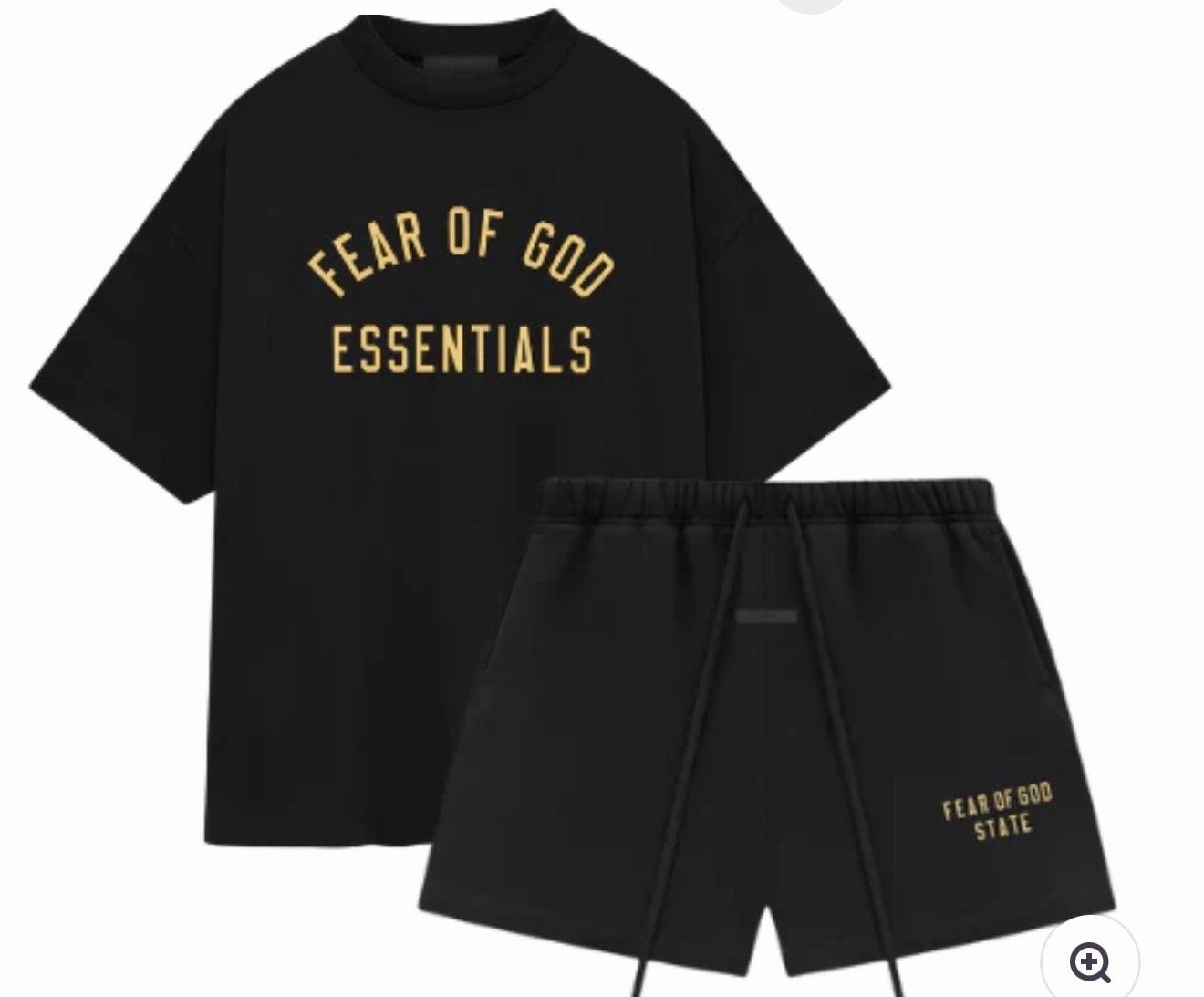 Fear of God Essentials set zwart geel maat M en XL, Ophalen of Verzenden, Nieuw, Maat 48/50 (M), Zwart