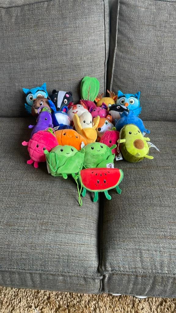 Maat: Diverse Knuffels - Fruit, Groenten en Dieren, Ophalen, Gebruikt, Overige merken, Overige karakters