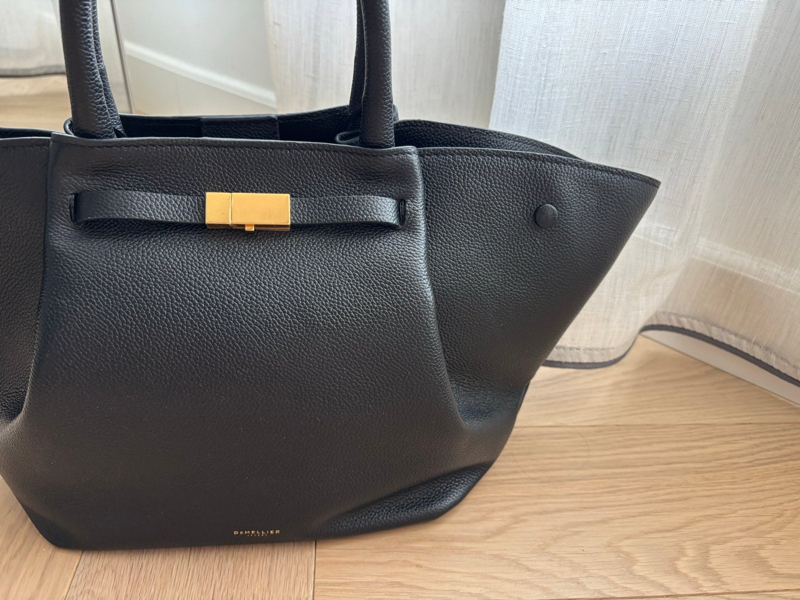 DeMellier London The Montreal tas zwart leer, Ophalen, Zo goed als nieuw, Zwart, Handtas