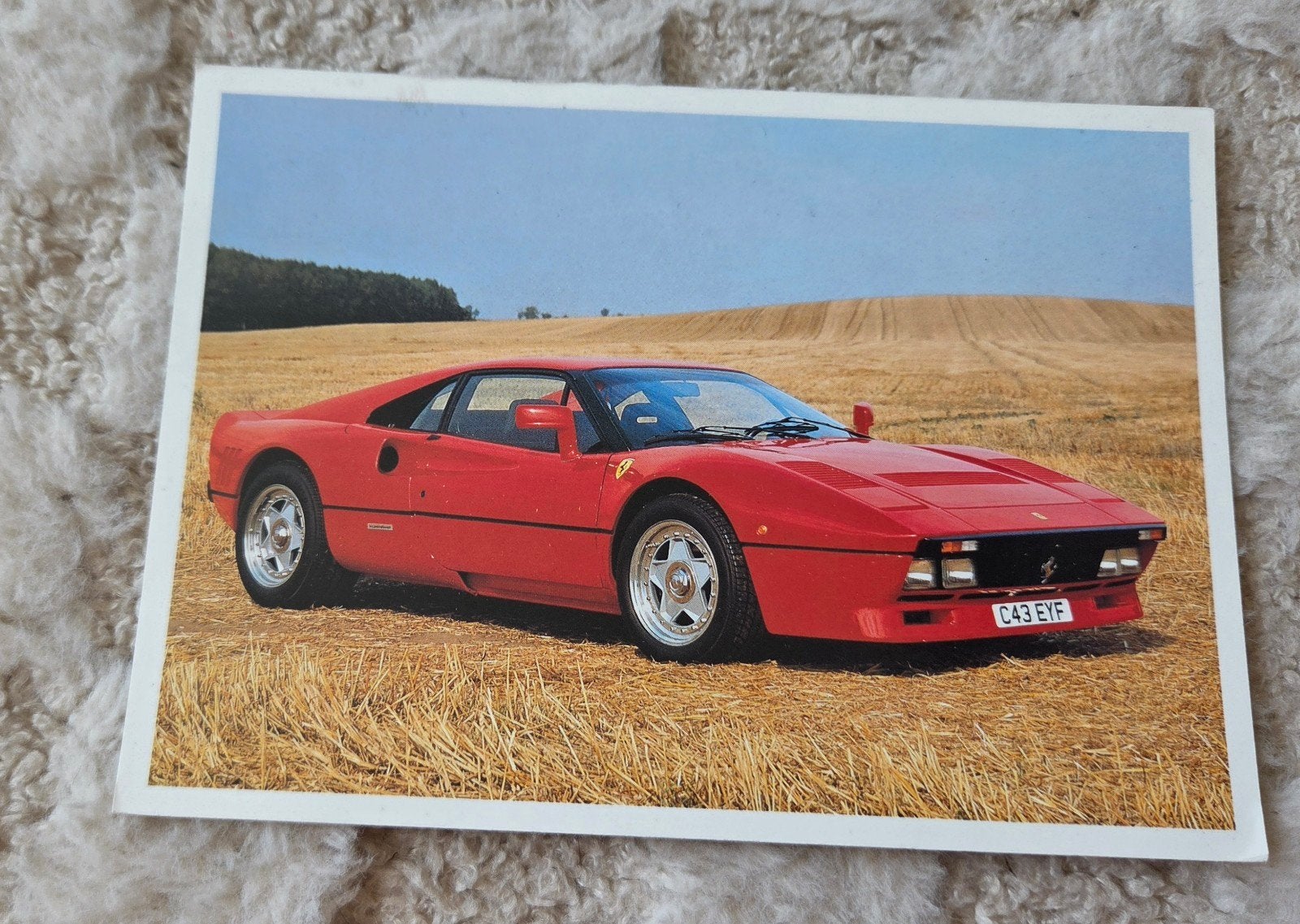 Vintage Ferrari 288 GTO Ansichtkaart, Verzenden, 1980 tot heden, Ongelopen, Voertuig