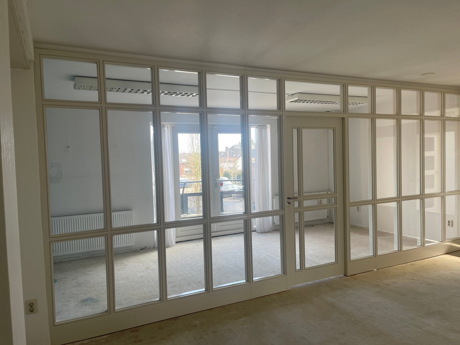 Kantoor Glaswand, Ophalen, 225 cm of meer, Zo goed als nieuw, Schuifpui