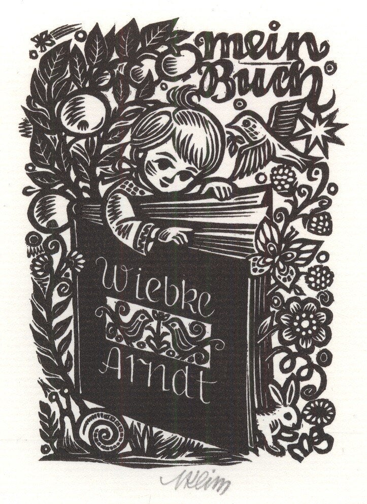 1188 Ex Libris Duitsland : Maria Bauer-Klimbachen, z.j., Antiek en Kunst, Verzenden, Ex libris