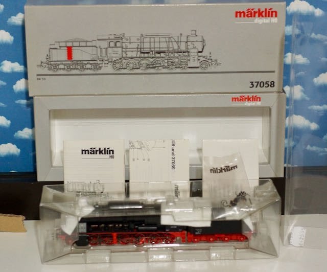 Märklin 37058 Stoomlocomotief BR 59.00 van de DRG, Wisselstroom, Locomotief, Ophalen of Verzenden, Zo goed als nieuw