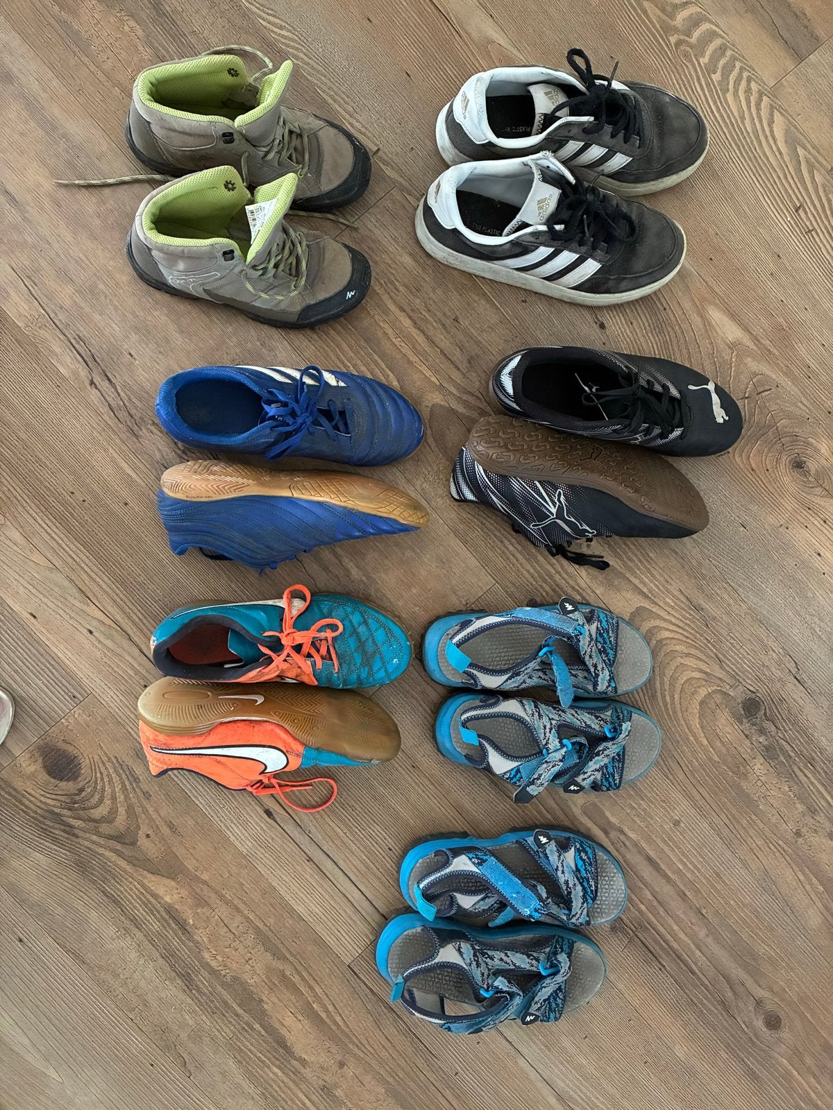 Diverse collectie kinderschoenen (maat 33-39), Ophalen, Gedragen, Bruin