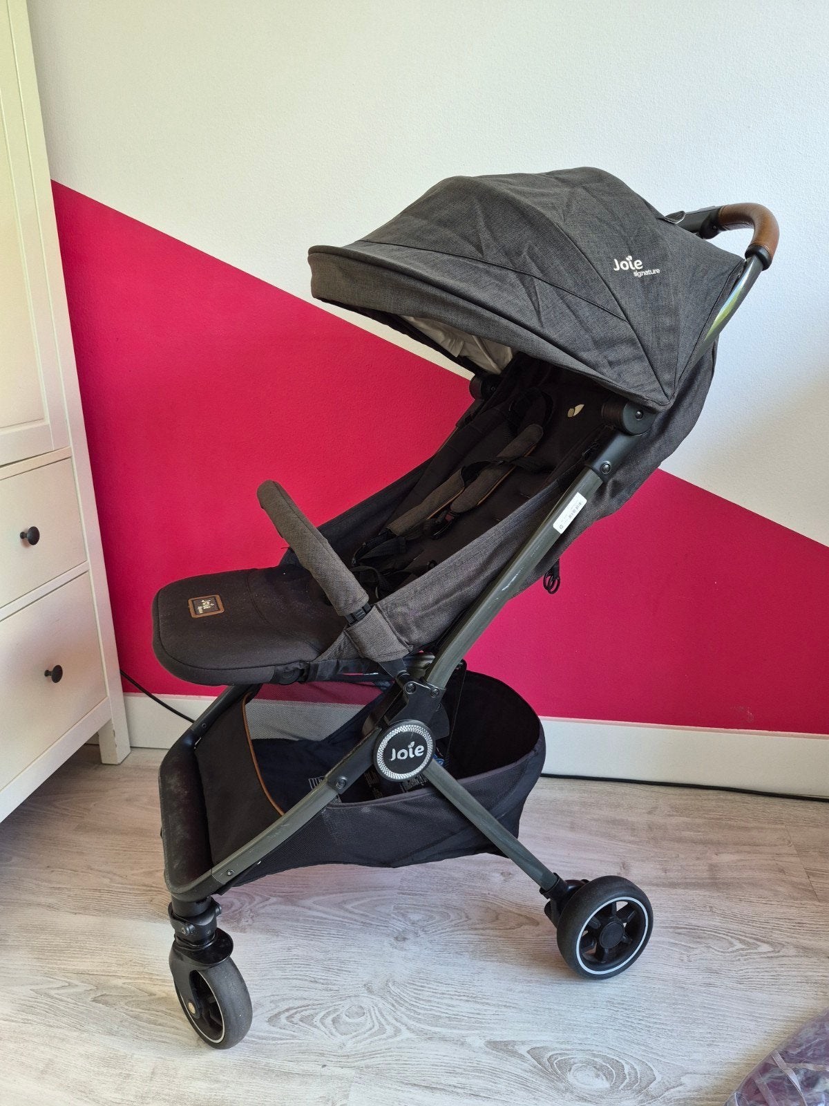 Joie Signature Pact Flex kinderwagen met accessoires, Gebruikt, Met autostoeltje, Ophalen, Kinderwagen