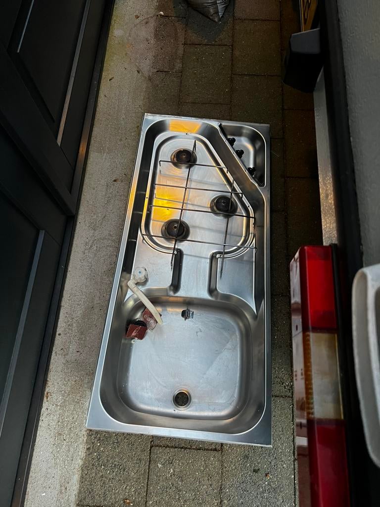 Beyerland 380b complete gasfornuis inclusief glas plaat, Zo goed als nieuw, Minder dan 100 cm, 25 tot 50 cm, 50 tot 100 cm