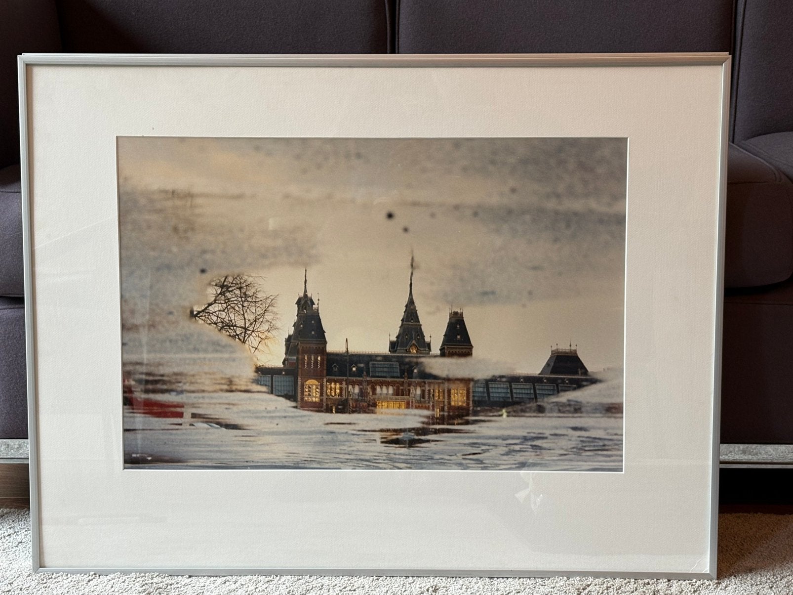 Foto Centraal Station Amsterdam 80x60, Ophalen, Foto, Achter glas