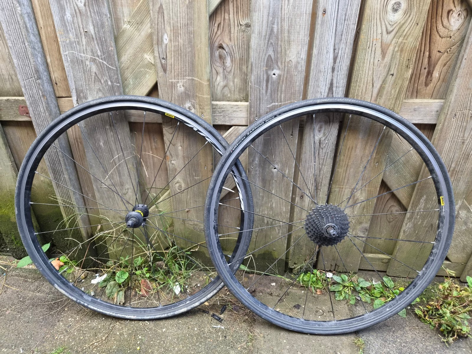 Mavic Aksium racefietswielen met Vittoria Zaffiro Pro banden, Ophalen, Zo goed als nieuw, Overige typen