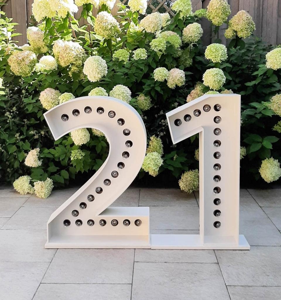 Lichtcijfers te huur, lichtletters huren, feestdecoratie, Ophalen, Nieuw, Geboorte of Huwelijk