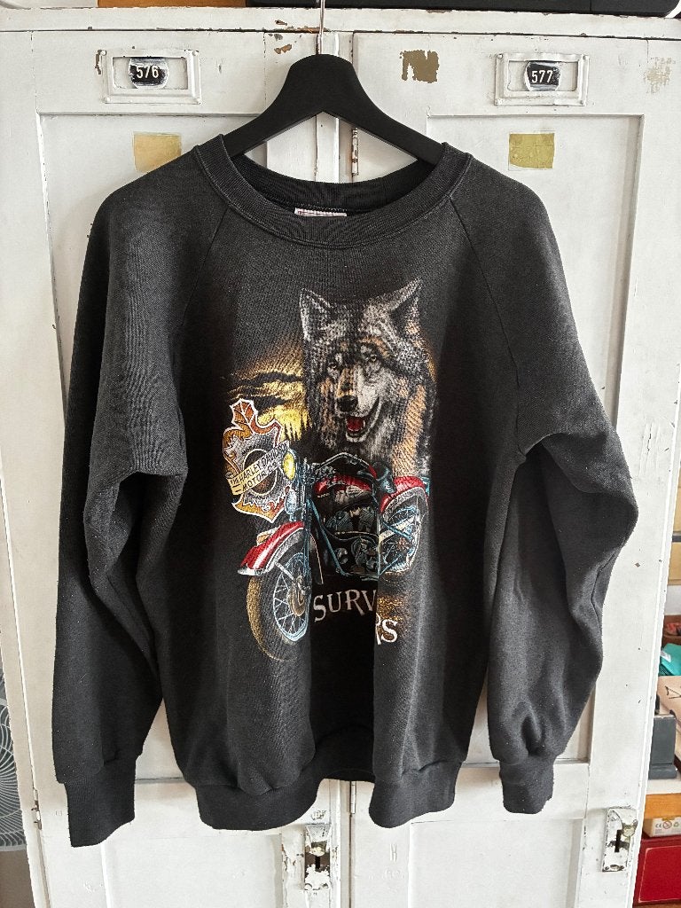 Stoere vintage sweater - maat L, Ophalen of Verzenden, Nieuw, Maat 42/44 (L), Zwart