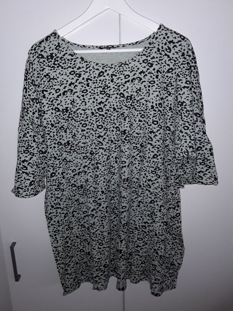 MS Mode Licht Groen Lang Shirt Met Luipaard Print Maat XL, Kleding | Dames, Maat 46/48 (XL) of groter, Ophalen of Verzenden, Zo goed als nieuw