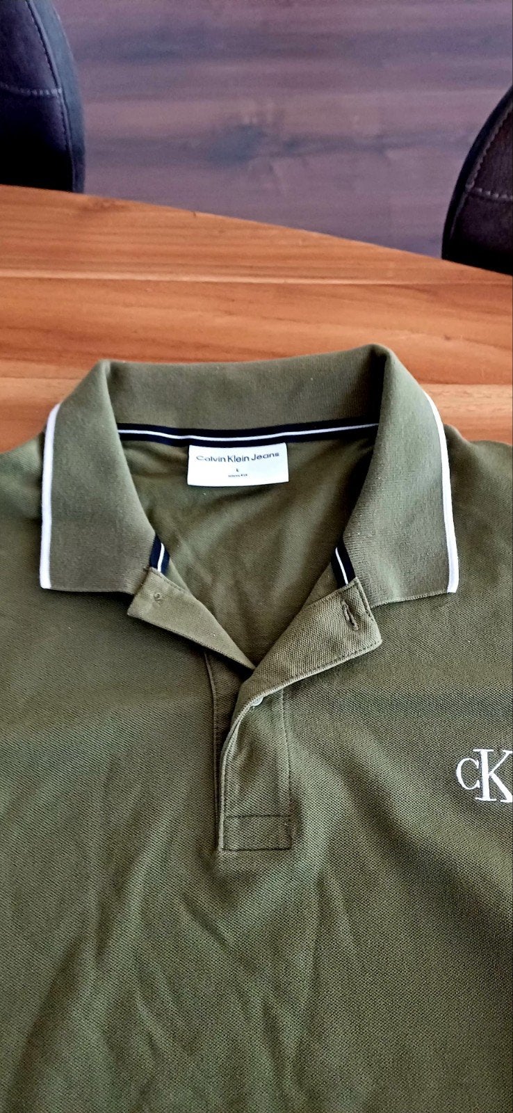 Nieuw Calvin Klein Slimfit Polo - Maat L (valt als M), Nieuw, Ophalen of Verzenden, Groen, Calvin Klein