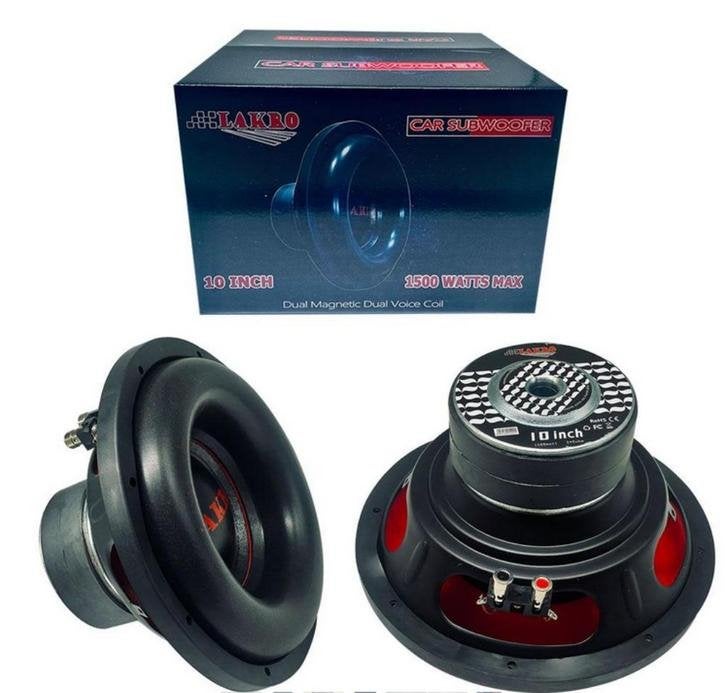 Lakro 1500watt SPL woofer 2x2ohm LAKRO-ETERNAL-10 Subwoofer, Auto diversen, Autospeakers, Niet ingevuld, Niet ingevuld, Nieuw