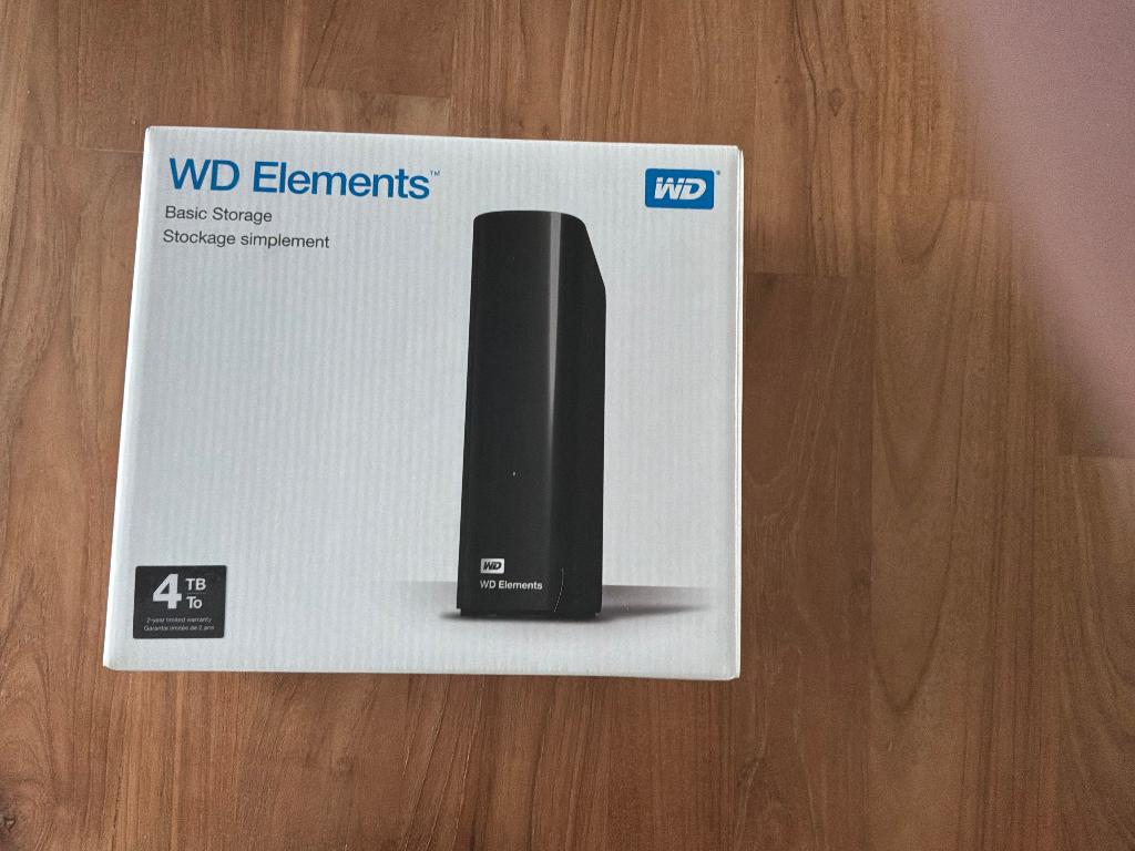 Western Digital Elements Desktop 4Tb, Computers en Software, Harde schijven, Ophalen, HDD, 4Tb, Nieuw