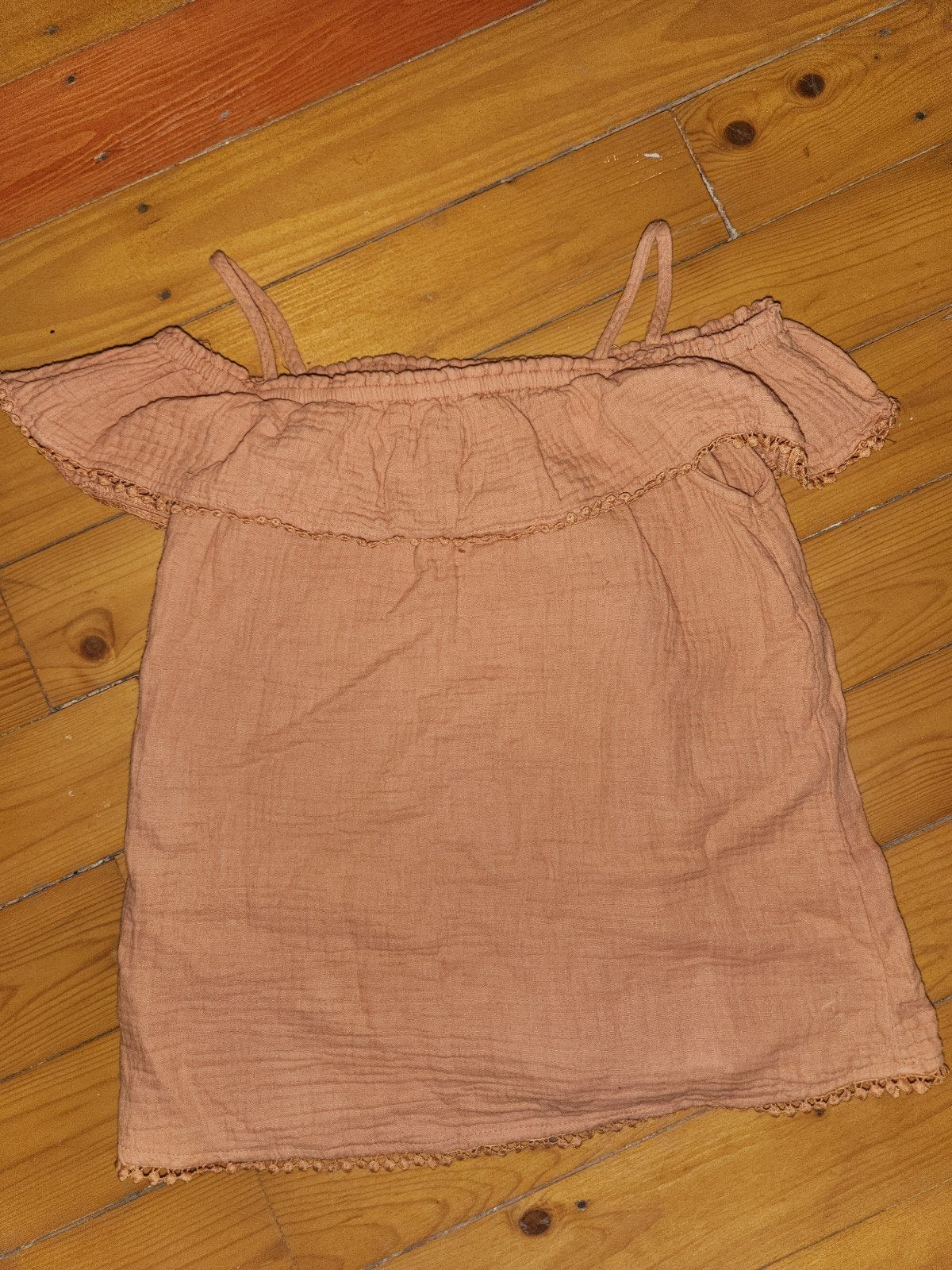 H&M off-shoulder top maat 134/140, Gebruikt, Meisje, Ophalen of Verzenden, Shirt of Longsleeve