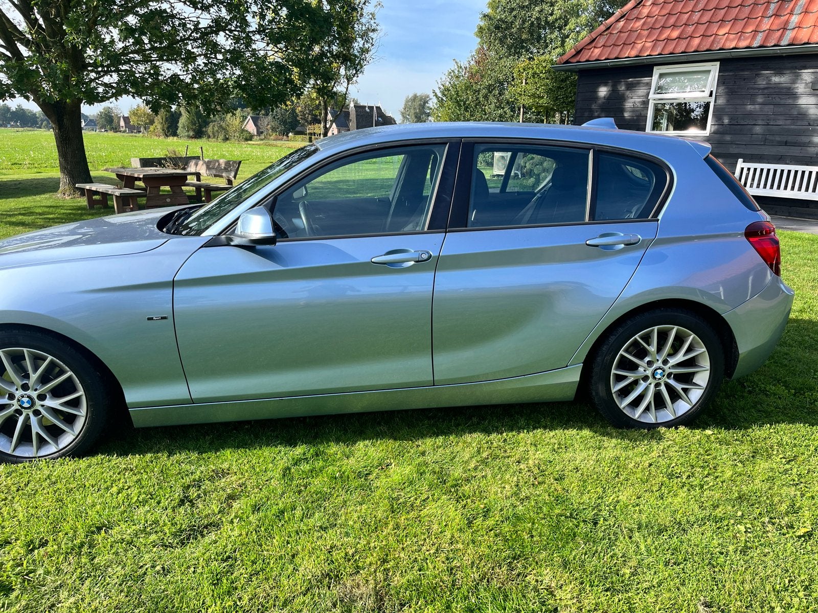 BMW 1-Serie 118I 125KW 5DR Aut8 2012 Blauw met nieuwe APK!, Achterwielaandrijving, 4 cilinders, 1290 kg, Blauw