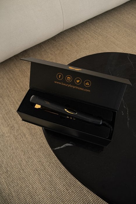 Stijltang Luxury for Princess - Zwart/Goud, Ophalen of Verzenden, Zo goed als nieuw, Haarverzorging