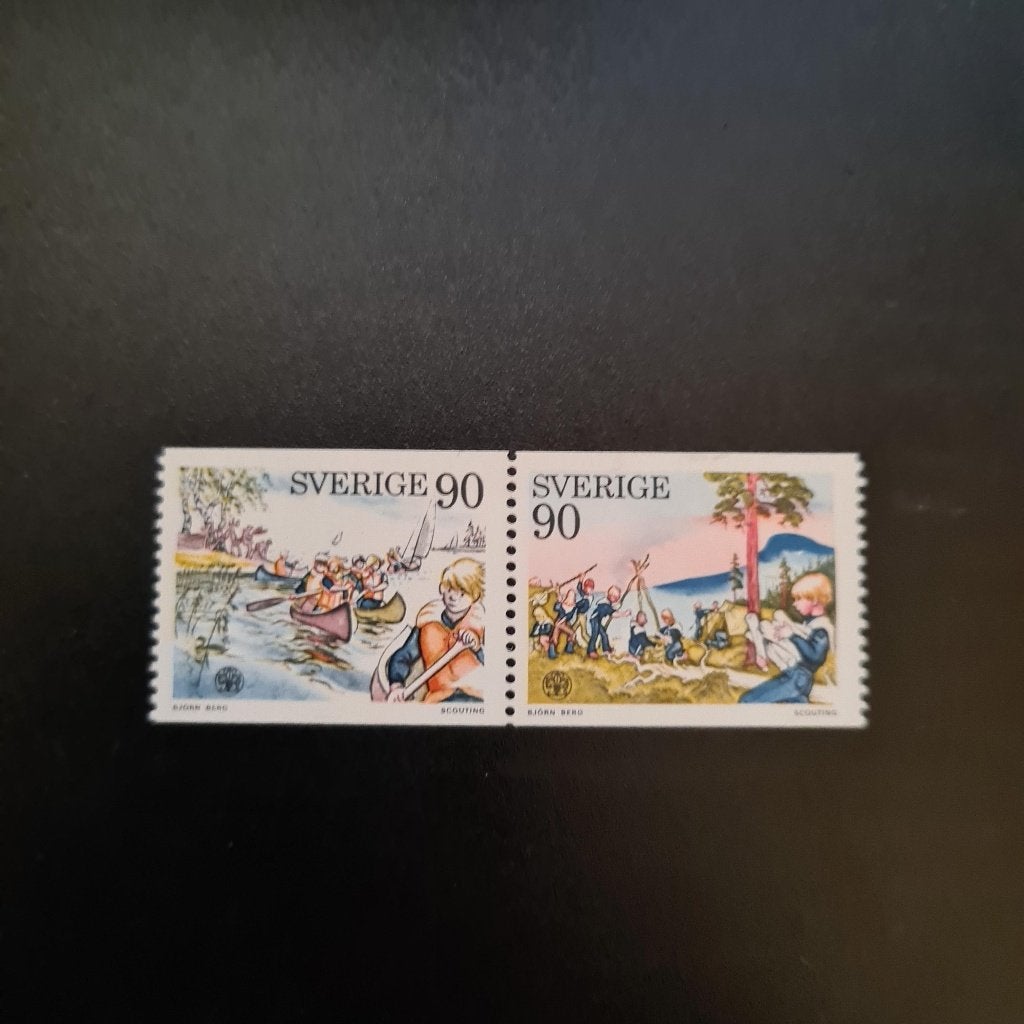 1975 Zweden scouting padvinderij (mi 921-922) (postfris)., Verzenden, Postfris, Overige thema's