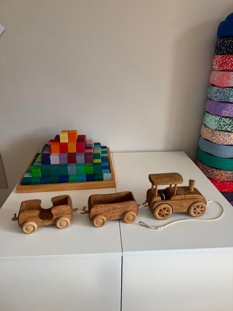Grimm’s / Haist houten trein, Ophalen of Verzenden, Gebruikt, Duw- of Trekspeelgoed
