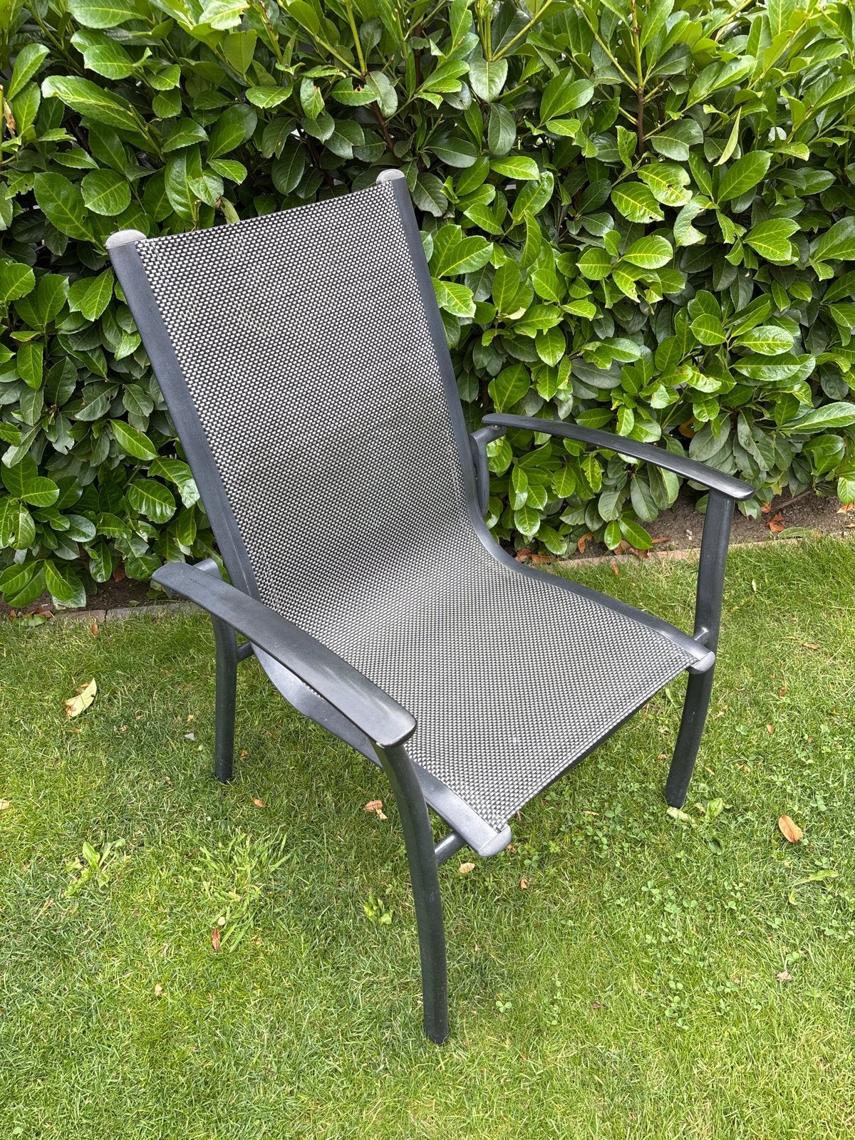 4 Bellagio tuinstoel met textileen zitting, Ophalen, Gebruikt, Aluminium, Stapelbaar