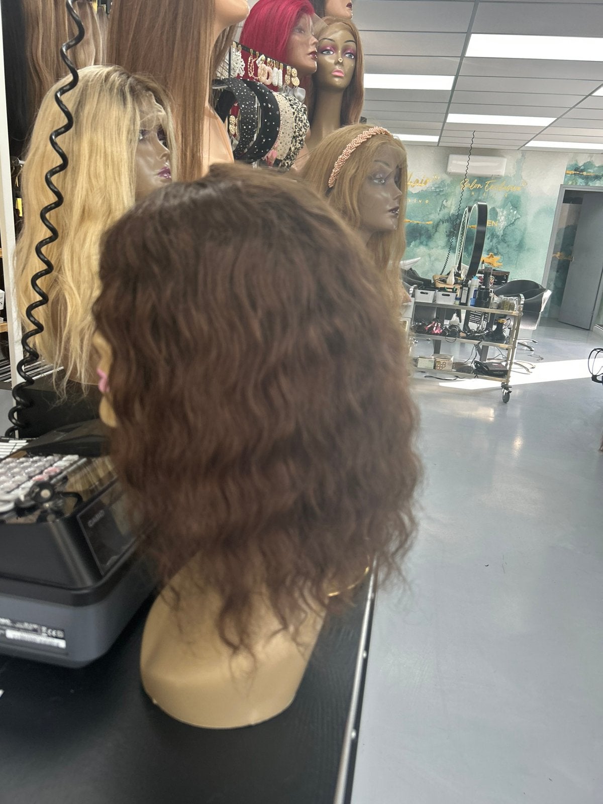 Echthaar pruik chocobruin human hair lace wig Opruiming !€69, Ophalen of Verzenden, Nieuw, Pruik of Haarverlenging