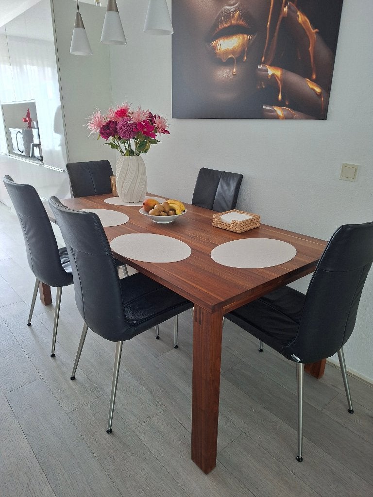5 Framati eetkamerstoelen, Ophalen, Zwart, Zo goed als nieuw, Modern