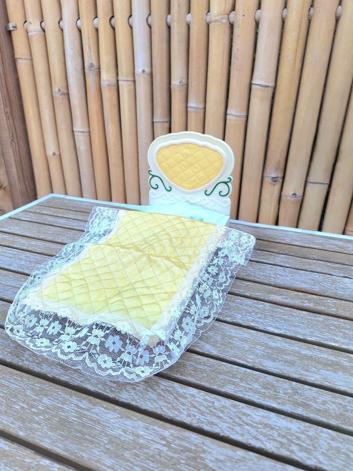 Barbie pop FLEUR BED - geel wit - vintage 1978, Ophalen of Verzenden, Gebruikt, Poppenhuis