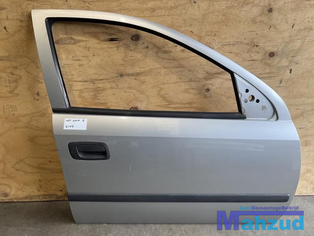 OPEL ASTRA G zilver Z147 Rechts Voor deur 1998-2003, Gebruikt, Deur, Opel Automobile GmbH, Ophalen of Verzenden