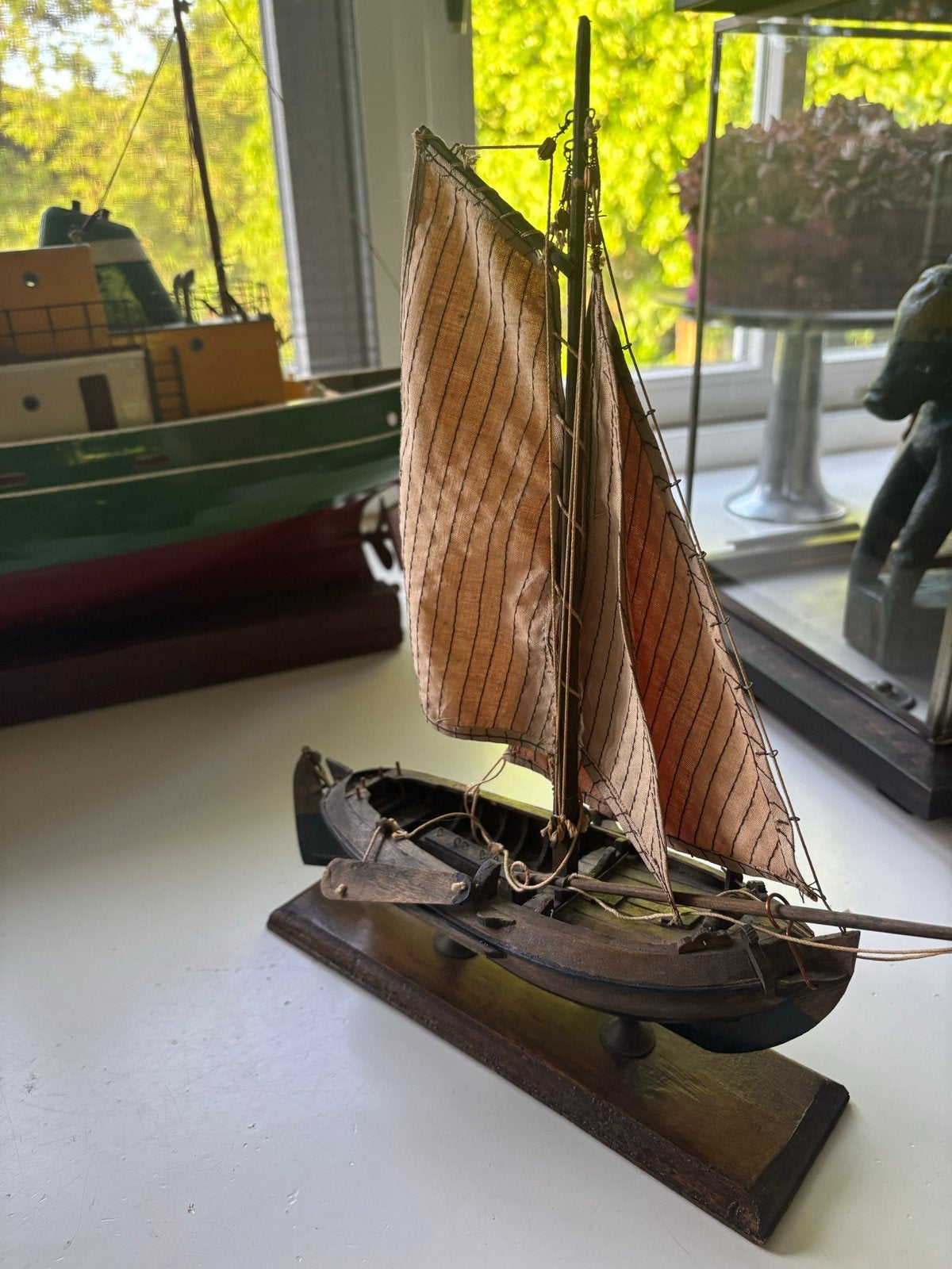 Antiek Scheepsmodel: Gedetailleerde Zeilboot, Hobby en Vrije tijd, Modelbouw | Boten en Schepen, Gebruikt, Groter dan 1:32, Overige merken
