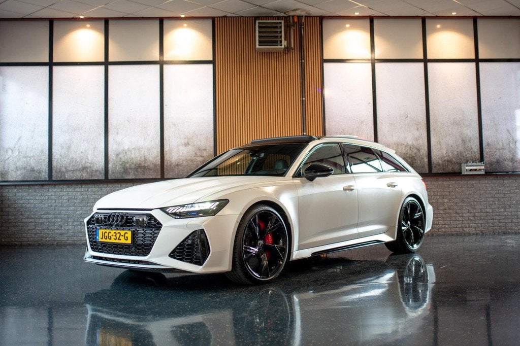 Audi A6 Avant RS 6 TFSI quattro | Pano | HUD | Keramisch |Fa, Auto's, Audi, Automaat, Gebruikt, 600 pk, Leder