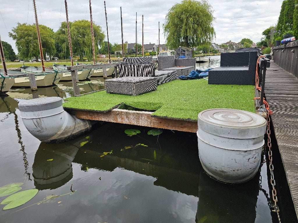 Ponton Partyboot, Drijvend terras, Drijvende steiger, Vlot, Gebruikt, Overige brandstoffen, Buitenboordmotor, Overige materialen