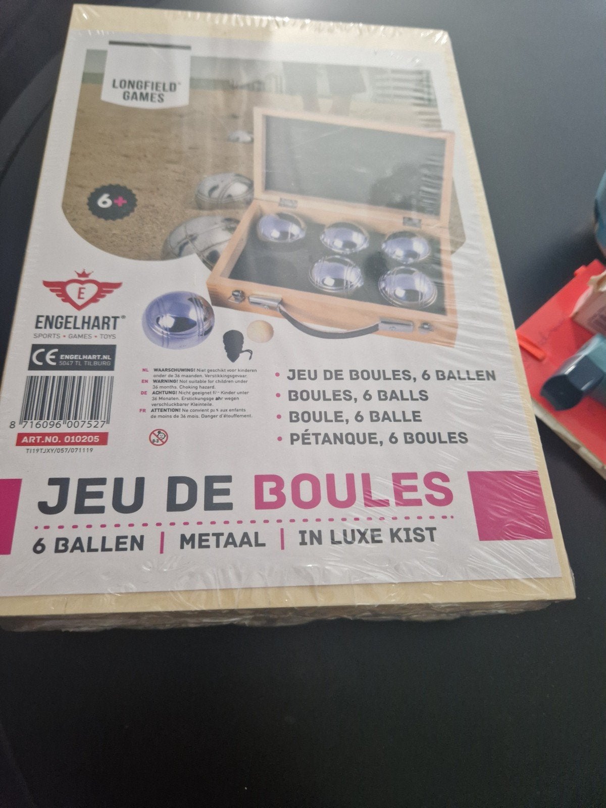 Jeu de Boules set - 6 metalen ballen in luxe kist, Ophalen, Nieuw