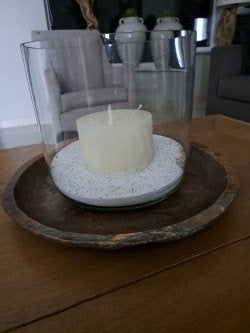 vaas, Gebruikt, Ophalen of Verzenden, Glas, Wit