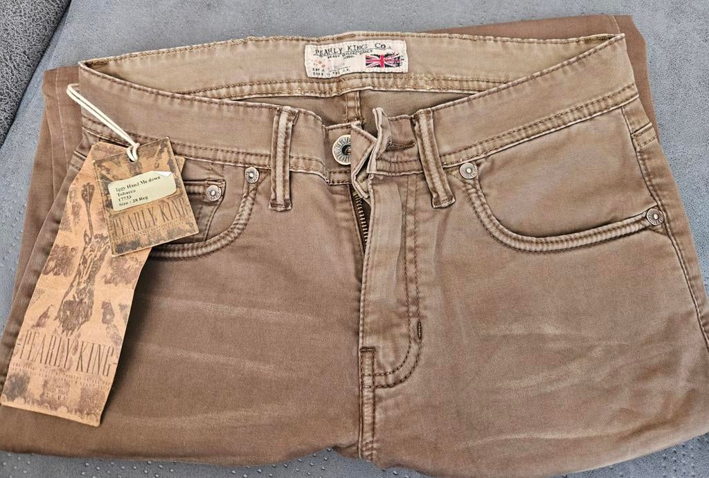 Pearly King  broek maat 28- 32, Ophalen, Nieuw, Bruin, Lang
