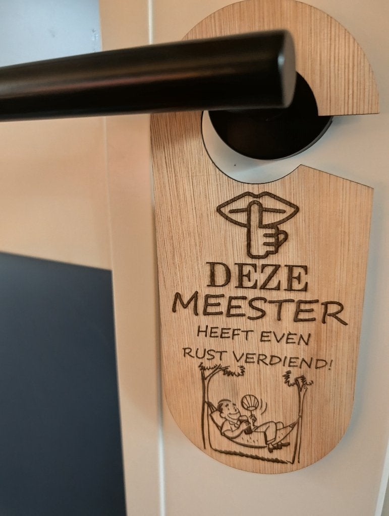 Afscheidskado Meester | Ludieke Deurhanger, Ophalen of Verzenden, Nieuw