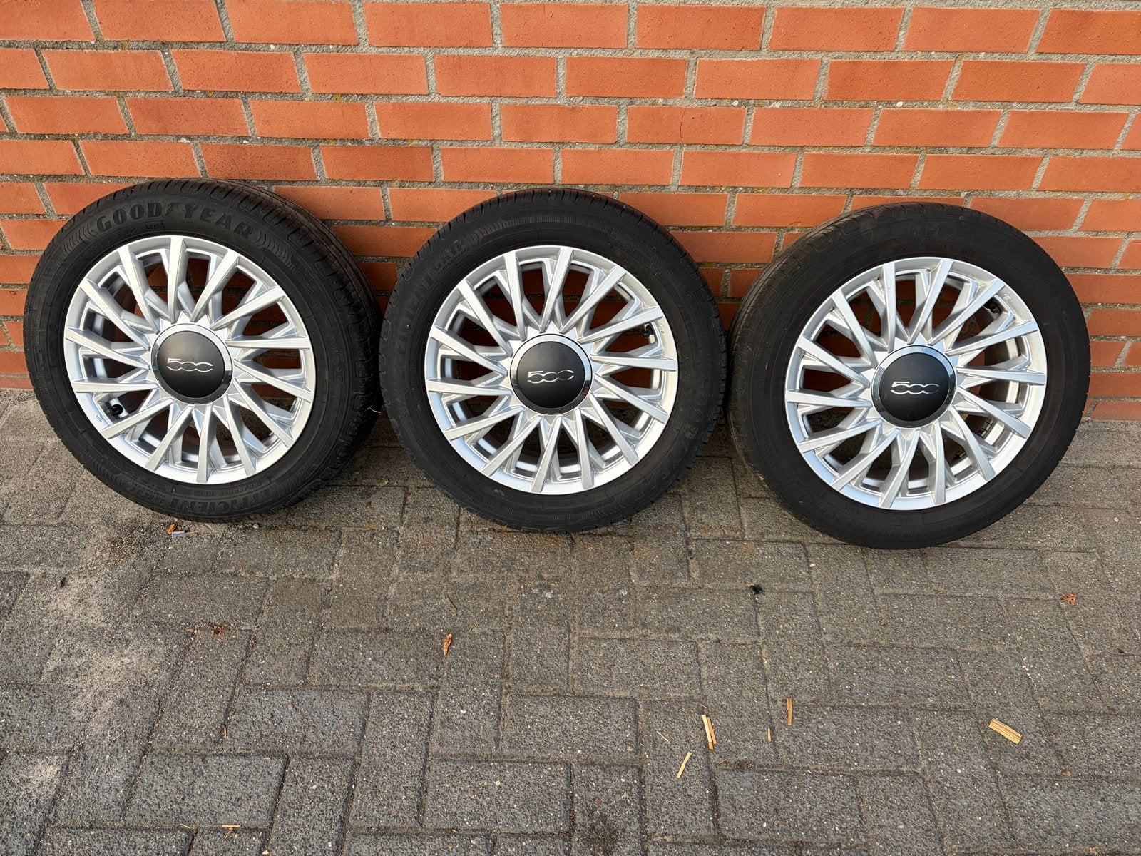 Goodyear EfficientGrip 185/55R15 banden met velgen, Ophalen, Gebruikt, 15 inch, Hamont-achel